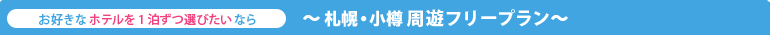 札幌・小樽周遊フリープラン