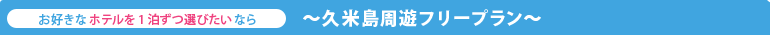 久米島周遊フリープラン