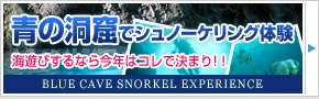 青の洞窟でシュノーケリング体験