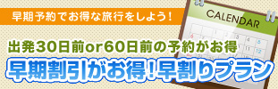 早期予約がお得!早割りプラン