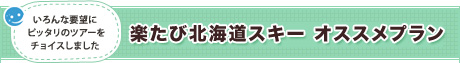 楽たび北海道スキー　おすすめプラン