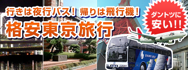 行きは夜行バス・帰りは飛行機!格安東京旅行